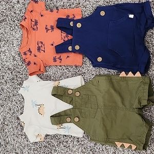 2 Sets Carters Newborn Baby Boy Clothes